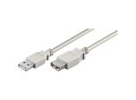 Wentronic Cavo Di Prolunga Usb 2.0 Hi-Speed, Grigio, 5 M - Usb 2.0 Maschio (Tipo A) > Usb 2.0 Femmina (Tipo A)