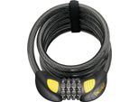 Onguard 8031GLO Serratura A Spirale Dobermann 8031 Glo Led 185Cm, Ø 12Mm, Nero/Giallo