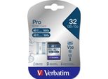 Scheda Sdhc Pro 32GB Classe 10 UHS-I Di Verbatim