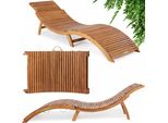 Lettino Casaria In Legno Di Acaciafunzione Valigia Pieghevole Lettino Da Giardino Ergonomico Sedia A Sdraio Lettino Da Capra In Legno