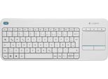 Logitech Wireless Touch Keyboard K400 Plus - Tastiera - Senza Fili - 2,4 Ghz - Tedesco - Bianco