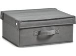 Scatola Portaoggetti Zeller Con Coperchio, Pieghevole, Grigio, 33 X 28 X 15 Cm, 14605