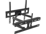 Supporto A Parete Per Monitor Tv A Doppio Braccio Vesa 100-400 Da 26" A 55"" Inclinabile E Girevole"