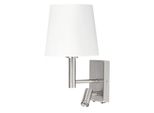 Lampada Da Parete Per Hotel Con Luce Di Lettura E27 Cromo Satinato Harvey 6539 Rabalux
