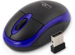 Mouse Ottico Wireless 2.4Ghz Titanum 3D Usb Vulture Nero/Blu