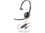 Poly Blackwire 3210 - Cuffie - Archetto - Chiamate E Musica - Nero - Monofonico - Digitale