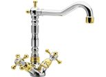 Sapho Reitano Rubinetteria Antea - Miscelatore Da Lavabo Con Bocca Di Erogazione, Cromo/Oro 3372