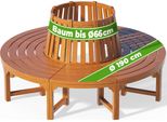 Casaria® Panchina Da Giardino Resistente In Legno Di Eucalipto Certificato Fsc® Ø 190 Cm Portata 160 Kg Per Seduta Panca Da Esterno Rotonda Alberi