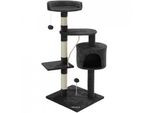 Cadoca Albero Tiragraffi 112 Cm 3 Piattaforme 1 Cuccia Per Gatti 2 Palline 1 Corda Da Gioco Affila Unghie Gatto