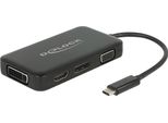 Delock 63929 Delock Adapter USB-C > Vga/Hdmi/Dvi/Dp St/Bu Schwarz
