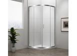Polysan Easy Line - Schermo Doccia A Quarto Di Giro 900X900 Mm, Alluminio Lucido/Vetro Trasparente EL2615
