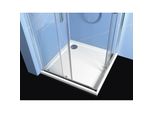 Polysan Easy Line - Schermo Doccia 800X800 Mm, Alluminio/Vetro Trasparente EL5215
