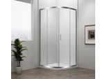 Polysan Easy Line - Schermo Doccia A Quarto Di Giro 800X800 Mm, Alluminio/Vetro Chiaro EL2515