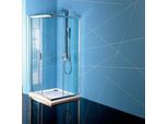 Polysan Easy Line - Cabina Doccia 900X800 Mm, Alluminio Lucido/Vetro Trasparente EL5315