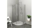 Polysan Zoom Line - Cabina Doccia 900X900 Mm, Destra, Alluminio/Vetro Trasparente ZL2615R