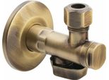 Sapho Reitano Rubinetteria Antea - Valvola Ad Angolo Con Dado, 1/2" X 3/8"", Bronzo 2020BRO"