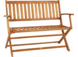 Casaria® Panchina Pieghevole Da Giardino In Legno Di Eucalipto Certificato Fsc® Panca 2 Posti Terrazza Esterno