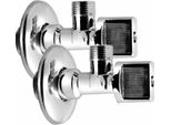 Valvole Ad Angolo Aqualine - Valvola A Sfera Ad Angolo 1/2 "X3/8"", Senza Dado, Cromo 5306"