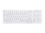Active Key Contour Design Active Key AK-C7000, Senza Fili, Rf Wireless, Interruttore A Forbice, Qwertz, Led, Bianco