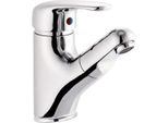 Aqualine Kasiopea - Miscelatore Per Lavabo Con Doccia Estraibile, Cromo 1107-05