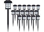 Deuba 18X Luce Led Da Giardino A Led Sensore Crepuscolare Illuminazione Da Terra Sentiero Esterno