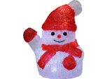Deuba Pupazzo Di Neve A Led In Acrilico 18,5X15X11 Cm Figura Deco Natalizia A Batteria Interni