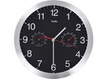 Vidaxl Orologio Da Parete Con Movimento Al Quarzo, Igrometro E Termometro 30 Cm Nero