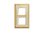 Busch-Jaeger 1722-838 Telaio Di Copertura, Busch-Dynasty®, Telaio A 2 Ingressi, Ottone Bianco Avorio (2CKA001754A4633)