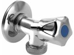 Valvole Ad Angolo Aqualine - Valvola A Sfera Per Lavatrice Con Valvola Di Non Ritorno 1/2X3/4, Cromo 5313