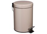 5 Five Simply Smart - Runder MüLleimer Aus Metall 3L "Colorama"" Taupe"