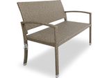Casaria Panchina Da Giardino Polyrattan 2 Posti 122X90X58Cm 320Kg Panca Da Esterno Terrazzo Balcone