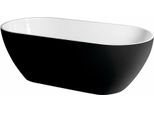 Vasca Da Bagno Autoportante Reduta 170 X 80 X 46 Cm, Nero/Bianco
