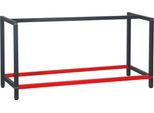 Telaio Del Banco Da Lavoro Wiltec 175 X 57 X 81 Cm In Acciaio, Telaio Del Banco Da Lavoro In Rosso Antracite, Telaio Del Tavolo Max. 200 Kg Come Banco Da Lavoro, Tavolo Da Lavoro E Credenza
