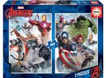 Educa 17994, Marvel Avengers 2 X 500 Pezzi Puzzle Per Adulti E Bambini A Partire Dai 10 Anni, Supereroi, Set Puzzle