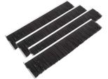Spazzola Di Ricambio Wiltec 4X Da 50 Cm Per Spazzatrice Per Rasaerba, Testina Per Raccoglitore Di Foglie Da 87 Cm, Ricambio Per Spazzatrice Di Foglie