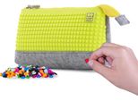 Pixie Crew - Valigia Grande Grigio / Giallo Neon
