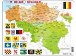 Larsen Puzzle Mappa Belgio, 48 Pezzi.
