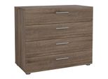 Tyhja Cassettiera Con 4 Cassetti - Chene Truffe - L 70 X P 40 X H 75 Cm