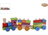 Kids 2Play Treno In Legno Con Vagoni, Giocattoli In Legno + Blocchi Da Costruzione, Giocattoli Per Bambini