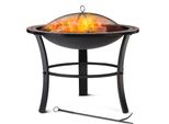 Gardebruk® Braciere Rotondo Fuoco Da Esterno Mosaico 76X76Cm Parascintille Camino Da Giardino Stufa Caminetto Patio