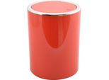 Msv Serie Bagno "Aspen"" Design Bidone Per Cosmetici Bidone A Pedale Bidone Con Coperchio Basculante Bidone Per Rifiuti 6 Litri (ØXh): Circa 18,5 X 26 Cm Rosso"