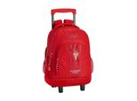 Safta Sporting Gijon Corporate Zaino Compatto Con Rotelle 44L Rot Rot Taglia Unica