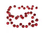 Casaria Catena Luminosa Led 40 Palline Di Natale 2M A Batteria Timer 8 Effetti Luminosi Rosso