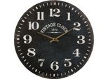 Orologio Da Parete In Legno, Orologio Da Parete Con Numeri Chiari, Nero, Ø 38 Cm