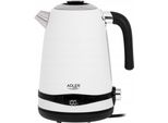 Adler | Bollitore | Ad 1295W | Elettrico | 2200 W | 1,7 L | Acciaio Inox | Base Girevole 360° | Bianco