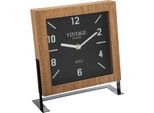 Atmosphera CréAteur D'intéRieur Orologio Da Tavolo Micah Mdf Tavola Metallo Marrone Nero Bianco 23 Cm X 20 Cm X 8 Cm