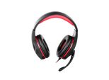 Art Hero Cuffie/Headset Wired Head-Band Gaming Nero, Rosso