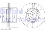 2X Disco Freno Delphi BG3978 Per Honda Accord Vii Sedan (Cl Cn) 47 3Mm