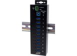 Exsys EX-1510HMVS, Usb 3.2 Gen 1 (3.1 Gen 1) Tipo-B, Usb 3.2 Gen 1 (3.1 Gen 1) Tipo-A, 5000 Mbit/S, Nero, Metallo, Attività, Performance