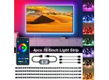 Striscia Led 2M (4*50Cm), Striscia Led Bluetooth, Sincronizzazione Del Suono Della Musica, 16 Milioni Di Strisce Led Rgb Strisce Led Adesive Striscia Retroilluminata Usb Tv